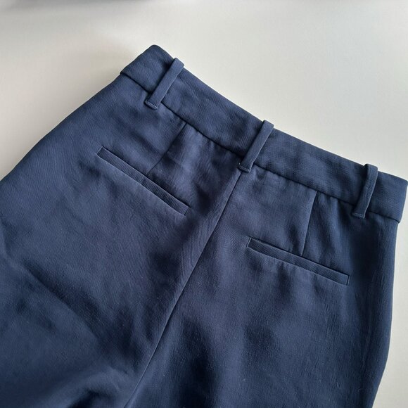 Aritzia The Effortless Pant, High-Waisted Wide Leg Crepe Trousers in Blue, sz 0 - Picture 16 of 16